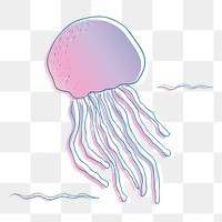 Jellyfish png illustration, transparent background