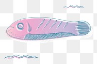 Pink fish png illustration, transparent background