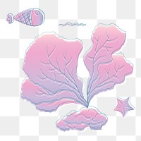 Coral reef png illustration, transparent background