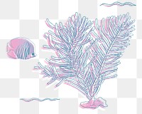 Coral reef png illustration, transparent background