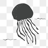 Jellyfish png illustration, transparent background