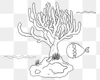 Coral reef png illustration, transparent background