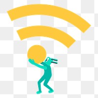 Png Wifi element, transparent background