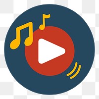 PNG music application icon  illustration sticker, transparent background