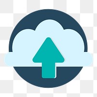PNG cloud upload illustration sticker, transparent background