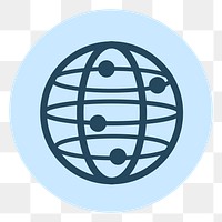 PNG globalization connection icon illustration sticker, transparent background