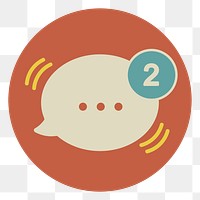 PNG message speech bubble icon illustration sticker, transparent background