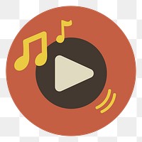PNG music application icon  illustration sticker, transparent background
