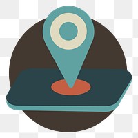 PNG GPS tag icon illustration sticker, transparent background