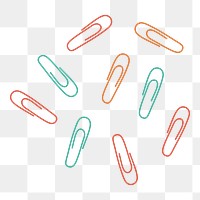 Cute clip stationery png element, transparent background