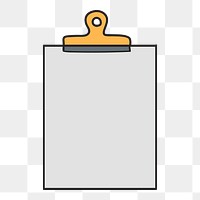 Stationery doodle style png element, transparent background