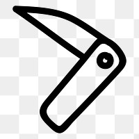  Png pocket knife doodle design element, transparent background