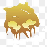  Png comic flowing bomb sticker, transparent background