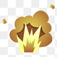  Png fire bomb explosion sticker, transparent background