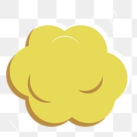  Png comic boom clouds sticker, transparent background