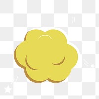  Png comic boom clouds sticker, transparent background