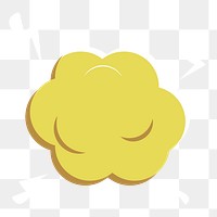  Png comic boom clouds sticker, transparent background