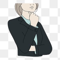 Png businesswoman element, transparent background