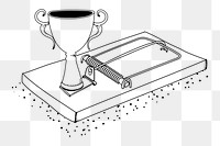 Png successful trophy trap element, transparent background