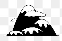 Png Mountain element, transparent background