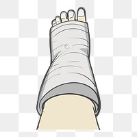 Png  Break a leg illustration element, transparent background