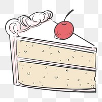 Png  A piece of cake illustration element, transparent background