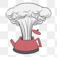 Png  Blow off steam illustration element, transparent background