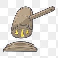 Png justice illustration element, transparent background