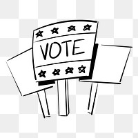 Png  election concept illustration element, transparent background