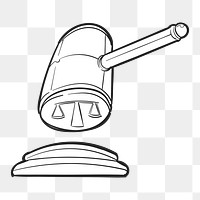 Png  justice concept illustration element, transparent background