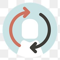 PNG avatar icon illustration sticker, transparent background