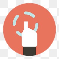 Png hand cursor clicking icon, transparent background