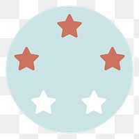 PNG rating illustration sticker, transparent background