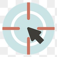 PNG target icon illustration sticker, transparent background