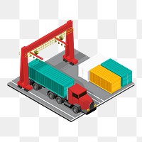 Png logistics trade industry illustration, transparent background