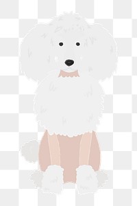 Png cute Poodle dog  sticker, transparent background