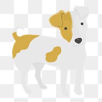 Png Jack Russell dog  sticker, transparent background