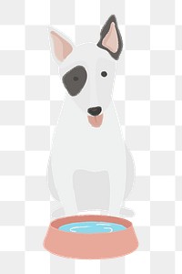 Png Bull Terrier dog  sticker, transparent background