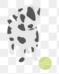 Png cute Dalmatian dog  sticker, transparent background