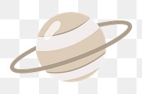 Png Cute planet illustration element, transparent background