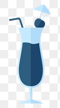 Umbrella cocktail  png, transparent background