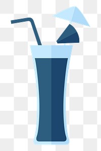 Umbrella cocktail  png, transparent background