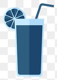 Blue orange juice  png, transparent background