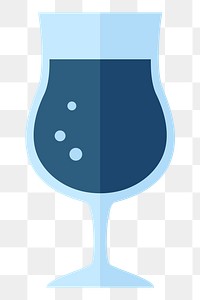 Glass of drink  png, transparent background