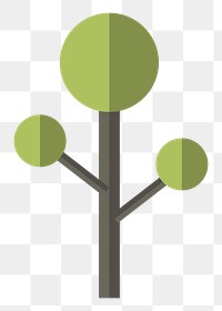 Geometric shaped tree  png, transparent background