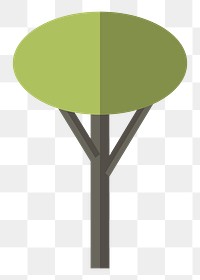 Geometric shaped tree  png, transparent background