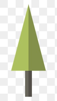 Geometric shaped tree  png, transparent background