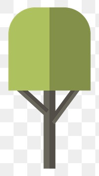 Geometric shaped tree  png, transparent background