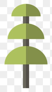 Geometric tree  png, transparent background