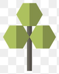 Geometric tree  png, transparent background